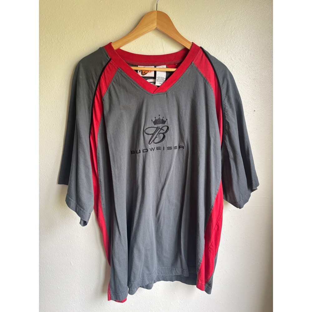 Winners Circle Dale Earnhardt Jr Budweiser Racing Shirt Mens 2XL Grey Red #8